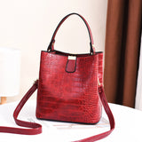 Leather Bucket Bag Handbag Satchel Ladies Work Totes