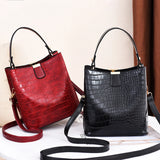 Leather Bucket Bag Handbag Satchel Ladies Work Totes