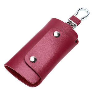 Leather Buckle Key Wallets Men Women Key chain Holder Housekeeper