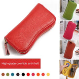Leather Car Key Bag Zero Wallet Cow Bag for Boys and Girls