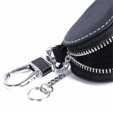 Leather Key Wallet Key Holder Housekeeper Zipper Key Case Bag