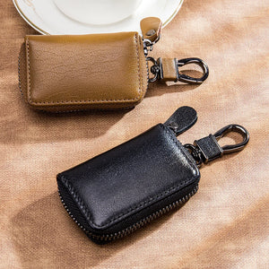 Leather Car Smart Key Wallet Men/Women Key Holder Housekeeper Keys Organizer