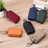 Leather Car Smart Key Wallet Key Holder Housekeeper Keys Organizer
