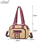 Women's Leather Casual Crossbody Bag Handbag Shoulder Tote