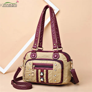 Women's Leather Casual Crossbody Bag Handbag Shoulder Tote