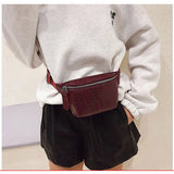 Leather Chest bag Fanny Pack Women Waist Bag Small Bum Waist Belt Bags