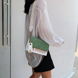 Women's Leather Crossbody Bag Chain Shoulder Purse Handbag