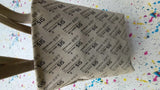 Beige Suede Cowhide DIY Handbag Shopping Bag