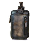 Vintage Leather Waist Belt Travel Pouch Hip Bag Phone Bag