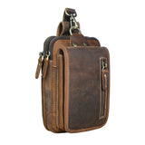 Vintage Leather Waist Belt Travel Pouch Hip Bag Phone Bag