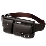 Leather Crossbody Bags Men Waist Bag Fanny Pack Belt Bag Phone Bags