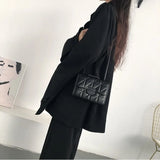 Quilted Leather Crossbody Rhombus Chain Bag Women Handbag