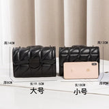 Quilted Leather Crossbody Rhombus Chain Bag Women Handbag