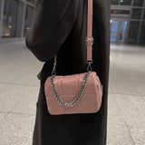 Pink Chain Shoulder Bag Mini Crossbody Purse for Women