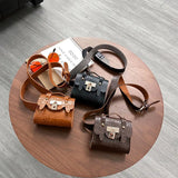 Crocodile Pattern Mini Waist Bag Wallet Brown Crossbody Bags