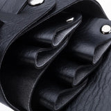 Leather Hairdressing Case Scissor Bag Barber Pouch Holder Rivet Purse