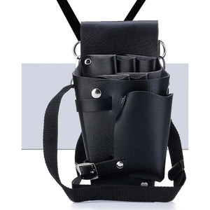 Leather Hairdressing Case Scissor Bag Barber Pouch Holder Rivet Purse