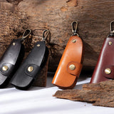 Men's Retro Leather Key Bag Waist Hanging Car Key Bag