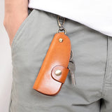 Men's Retro Leather Key Bag Waist Hanging Car Key Bag