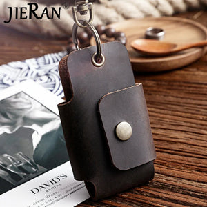 Leather Key Holder Car Key Wallet Key Organizer Smart Keychain Chain Purse