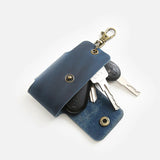 Leather Key Holder Car Key Wallet Key Organizer Smart Keychain Chain Purse