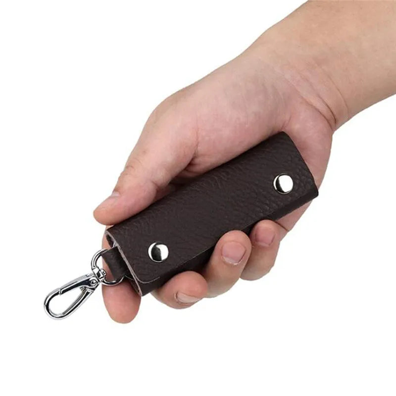 Leather Key Holder Organizer Unisex Key Ring
