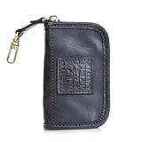 Leather Keychain Men Mini Key Holder Organizer Pouch Split Car Key Wallet