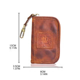 Leather Keychain Men Mini Key Holder Organizer Pouch Split Car Key Wallet