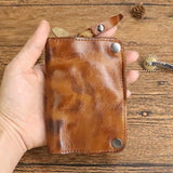 Men's Leather Keychain Holder Organizer Split Car Key Wallet