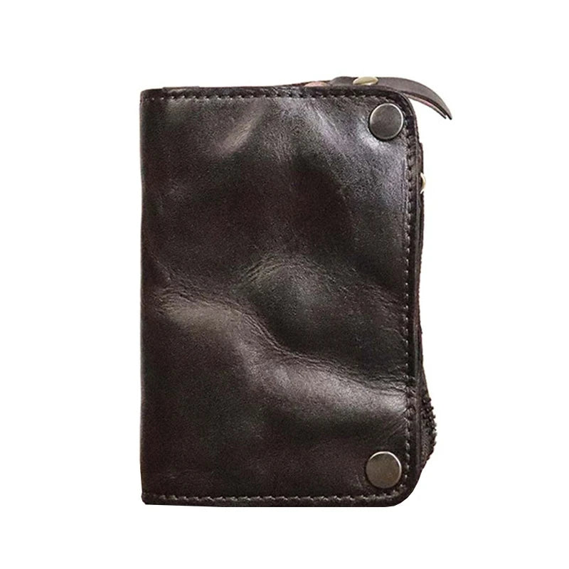 Men's Leather Keychain Holder Organizer Split Car Key Wallet