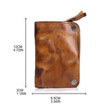 Men's Leather Keychain Holder Organizer Split Car Key Wallet