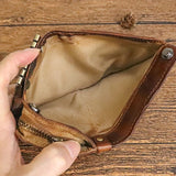 Men's Leather Keychain Holder Organizer Split Car Key Wallet