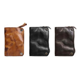 Men's Leather Keychain Holder Organizer Split Car Key Wallet