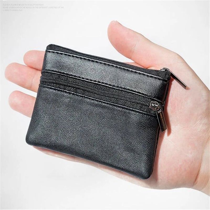 Leather Keychain Holder Pouch Split Car Key Bag Wallet Organizer