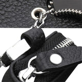 Leather Keychain Holder Pouch Split Car Key Bag Wallet Organizer