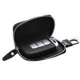 Leather Keychain Holder Pouch Split Car Key Bag Wallet Organizer