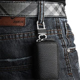 Leather Keychain Holder Pouch Split Car Key Bag Wallet Organizer