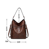 Leather Large Messenger Bag Women Shoulder Bags for Travel