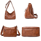 Vintage Leather Ladies Shoulder Crossbody Bag