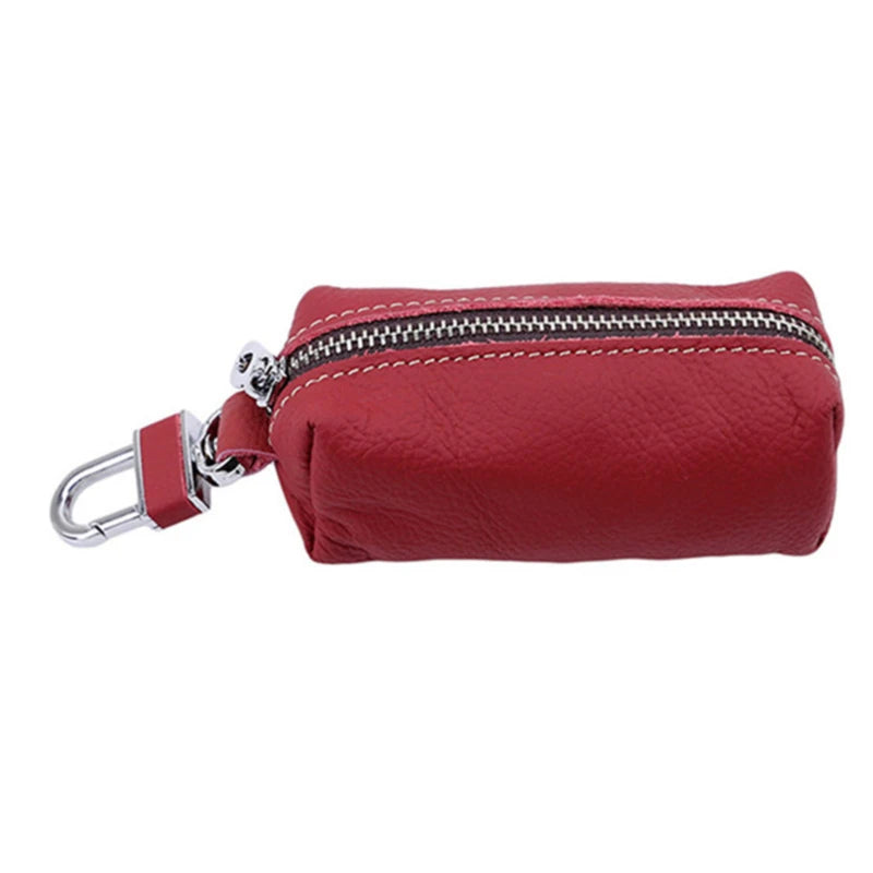 Leather Key Holder Organizer Keychain Purse Key Ring Bag Keys Case Pouch