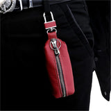 Leather Key Holder Organizer Keychain Purse Key Ring Bag Keys Case Pouch
