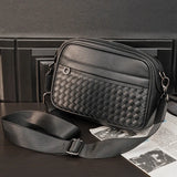Vintage Leather Men Messenger Bag Large Capacity Crossbody Shoulder Bag