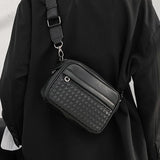 Vintage Leather Men Messenger Bag Large Capacity Crossbody Shoulder Bag