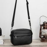 Vintage Leather Men Messenger Bag Large Capacity Crossbody Shoulder Bag