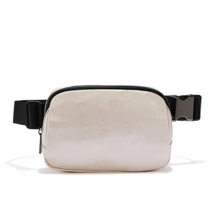 Leather Waist Bag Adjustable Cross Body Chest Bag Outdoor Sports Waist Bag