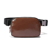 Leather Waist Bag Adjustable Cross Body Chest Bag Outdoor Sports Waist Bag