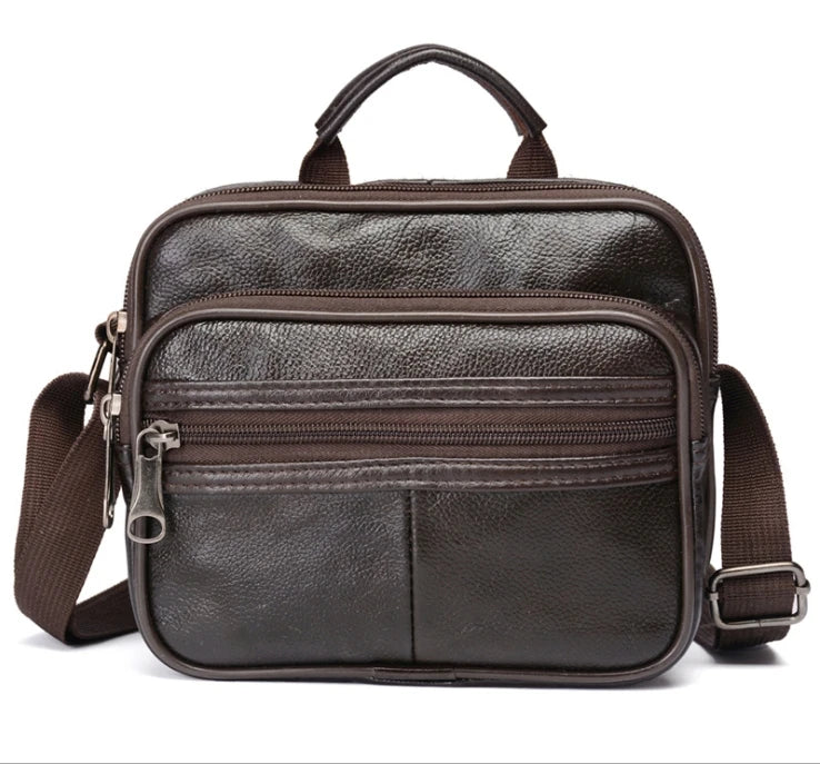 Vintage Leather Men's Messenger Bag Crossbody Business Bag