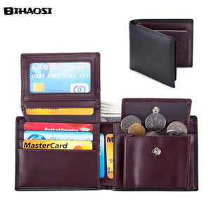 Rfid Anti-theft Men's Wallet Wristlet Leather Purse Cash Wallet