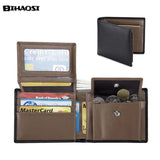 Rfid Anti-theft Men's Wallet Wristlet Leather Purse Cash Wallet
