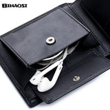 Rfid Anti-theft Men's Wallet Wristlet Leather Purse Cash Wallet